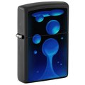 Zippo Black Light Lava Lamp Design Black Matte Pocket Lighter 48675